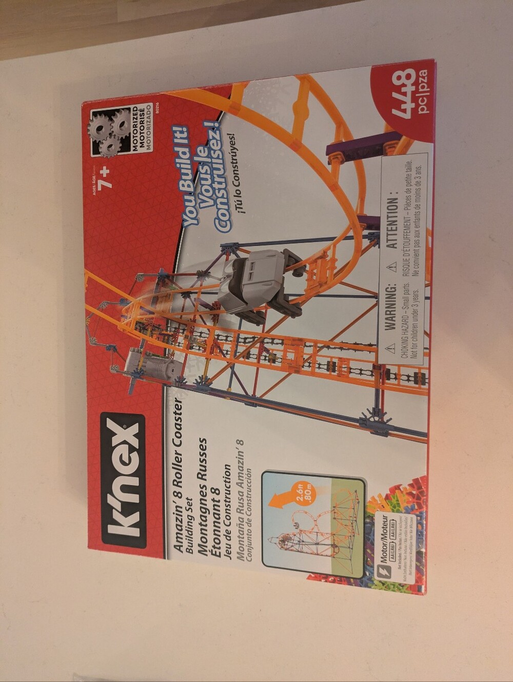 K'NEX Amazing 8 Roller Coaster Building Set - Orange & Gray